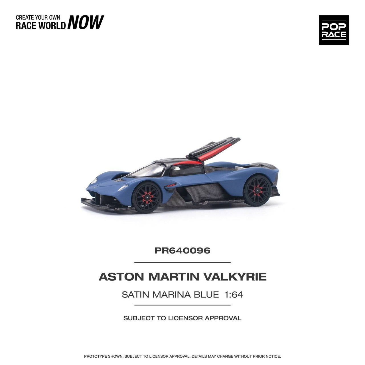 PRE-ORDER Pop Race 1:64 Aston Martin Valkyrie Marina Blue