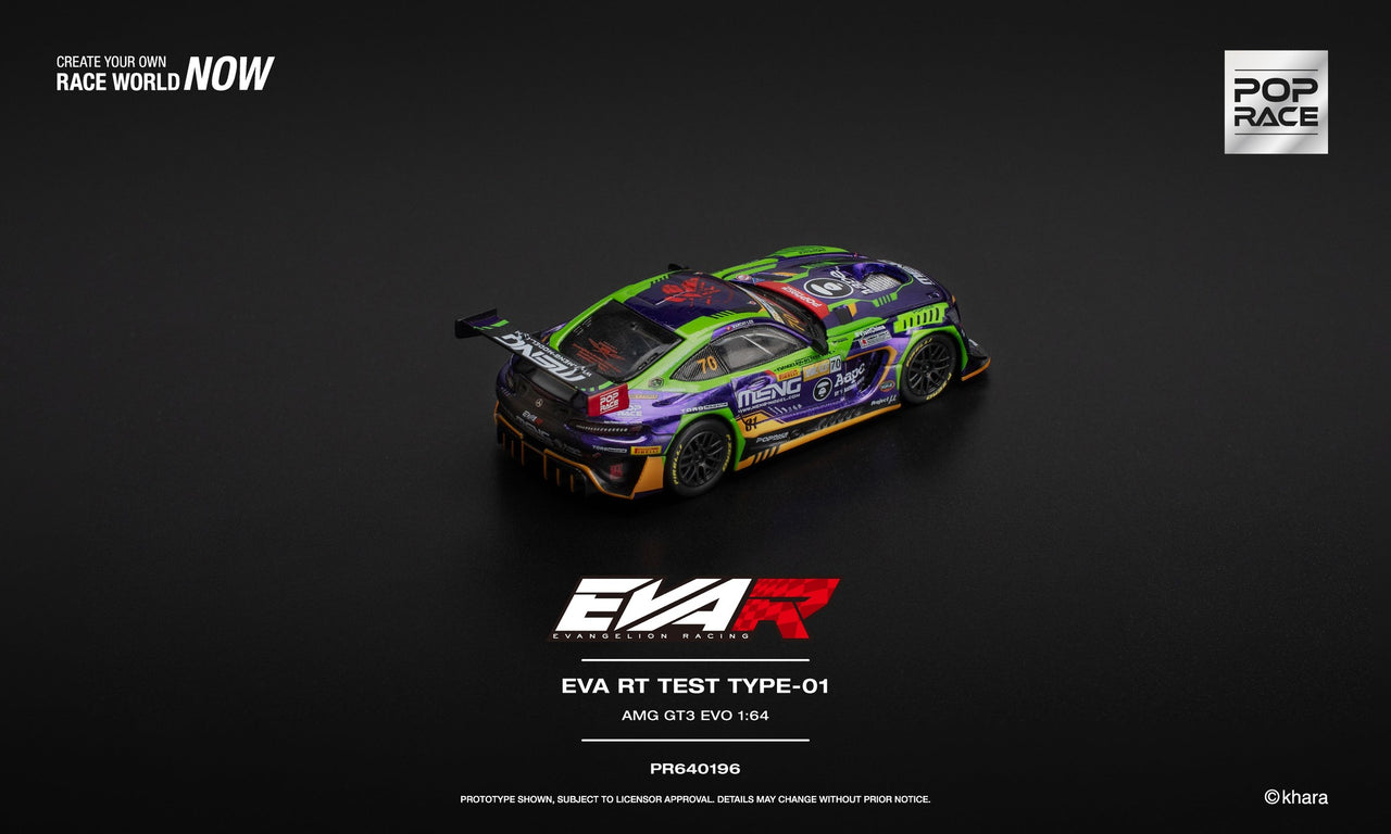 PRE-ORDER Pop Race 1:64 EVA RT TEST TYPE -01 AMG GT3 EVO MACAU GP 2023