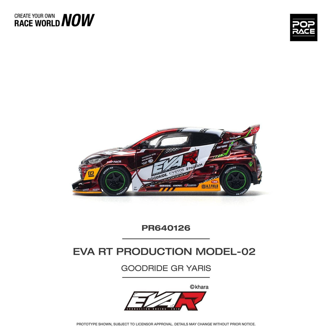 PRE-ORDER Pop Race 1:64 EVA RT Test Type-02 Goodride GR Yaris