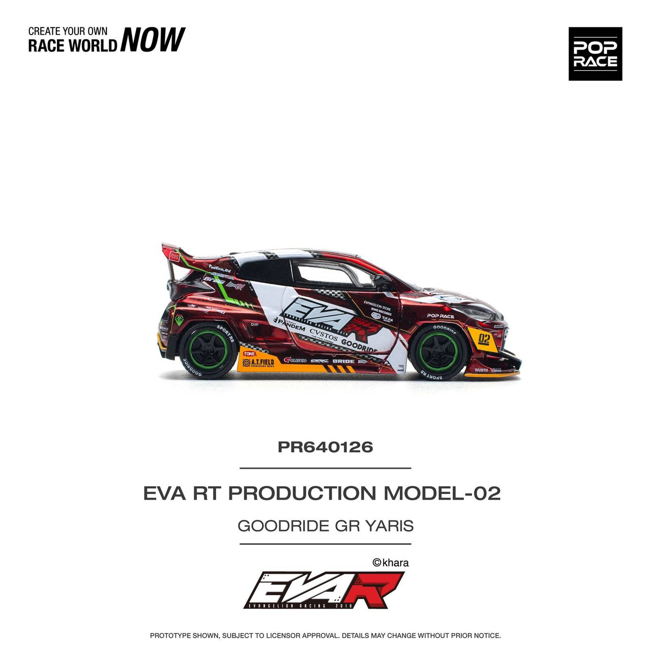 PRE-ORDER Pop Race 1:64 EVA RT Test Type-02 Goodride GR Yaris