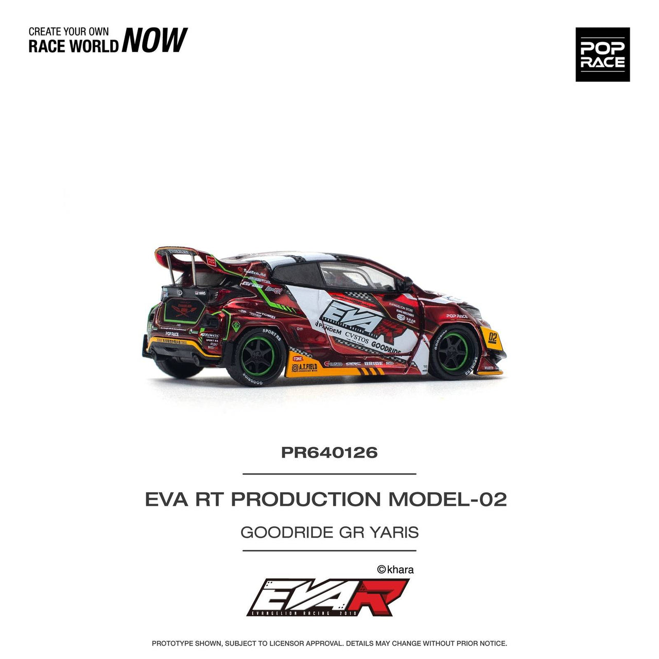 PRE-ORDER Pop Race 1:64 EVA RT Test Type-02 Goodride GR Yaris