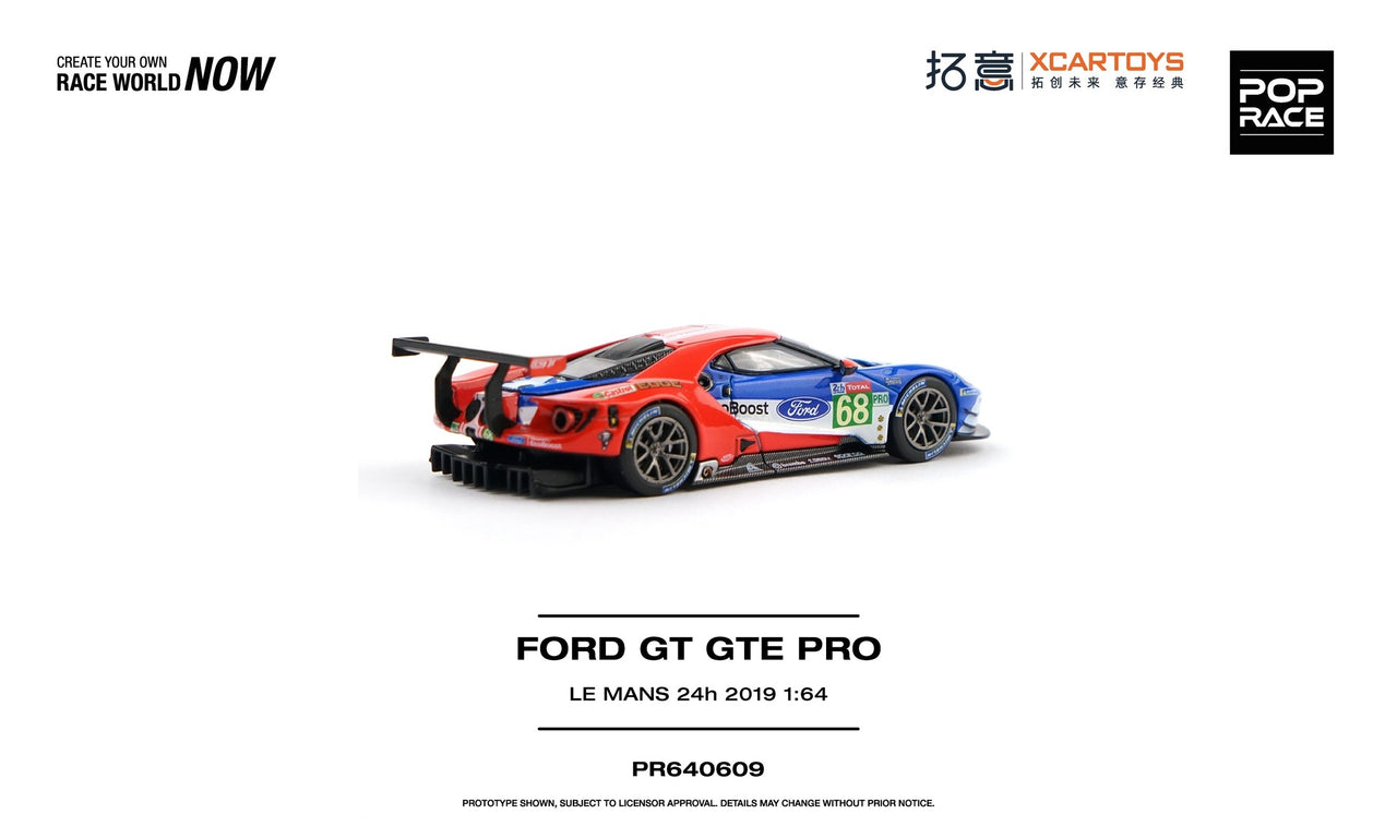 PRE-ORDER Pop Race 1:64 FORD GT GTE PRO LE MANS 24H 2019