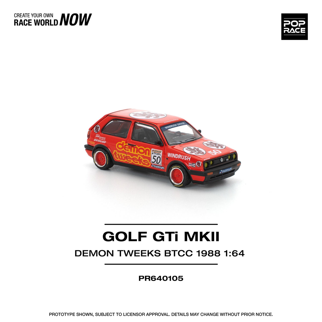 PRE-ORDER Pop Race 1:64 Golf GTI MKII Demon Tweets