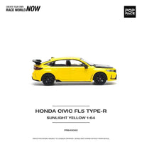 Thumbnail for PRE-ORDER Pop Race 1:64 Honda Civic FL5 TYPE-R SUNLIGHT YELLOW