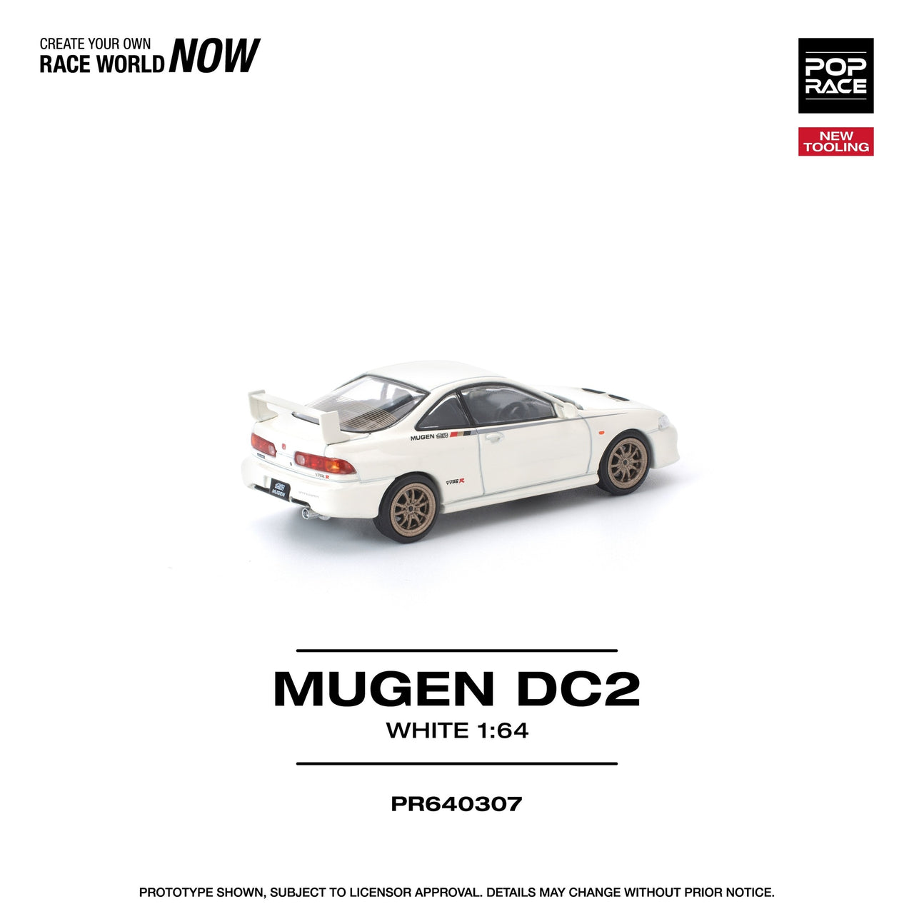 PRE-ORDER Pop Race 1:64 Honda MUGEN DC2 WHITE