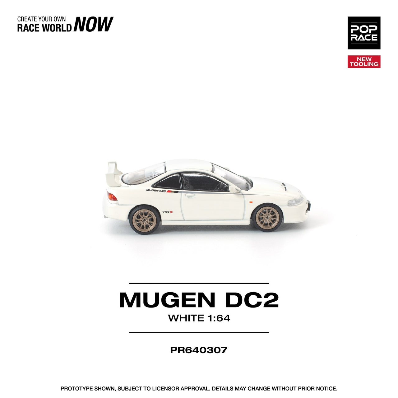 PRE-ORDER Pop Race 1:64 Honda MUGEN DC2 WHITE