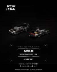 Thumbnail for PRE-ORDER Pop Race 1:64 Honda NSX-R DARK CHROME
