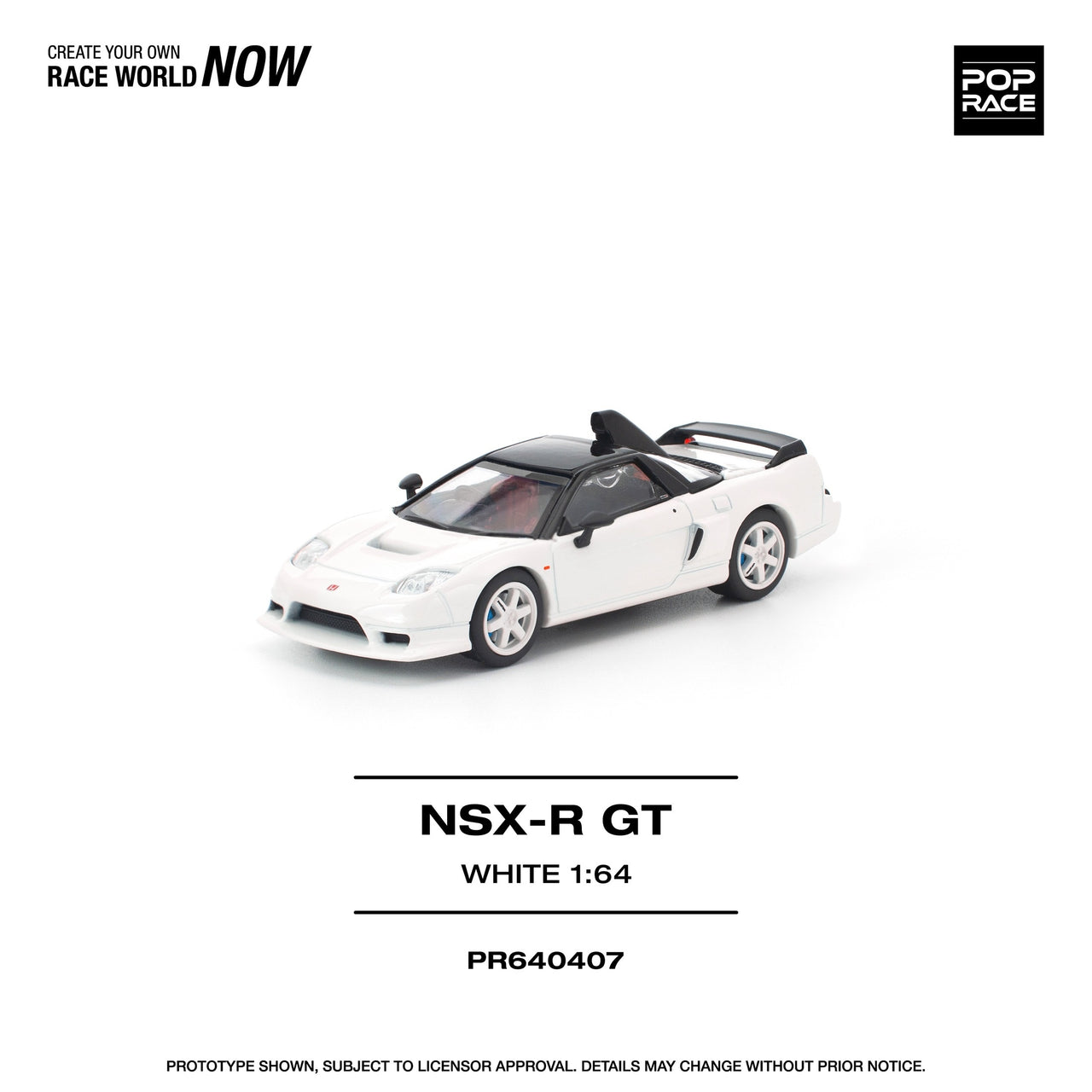 PRE-ORDER Pop Race 1:64 Honda NSX-R GT WHITE