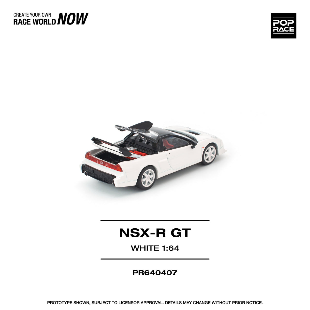 PRE-ORDER Pop Race 1:64 Honda NSX-R GT WHITE