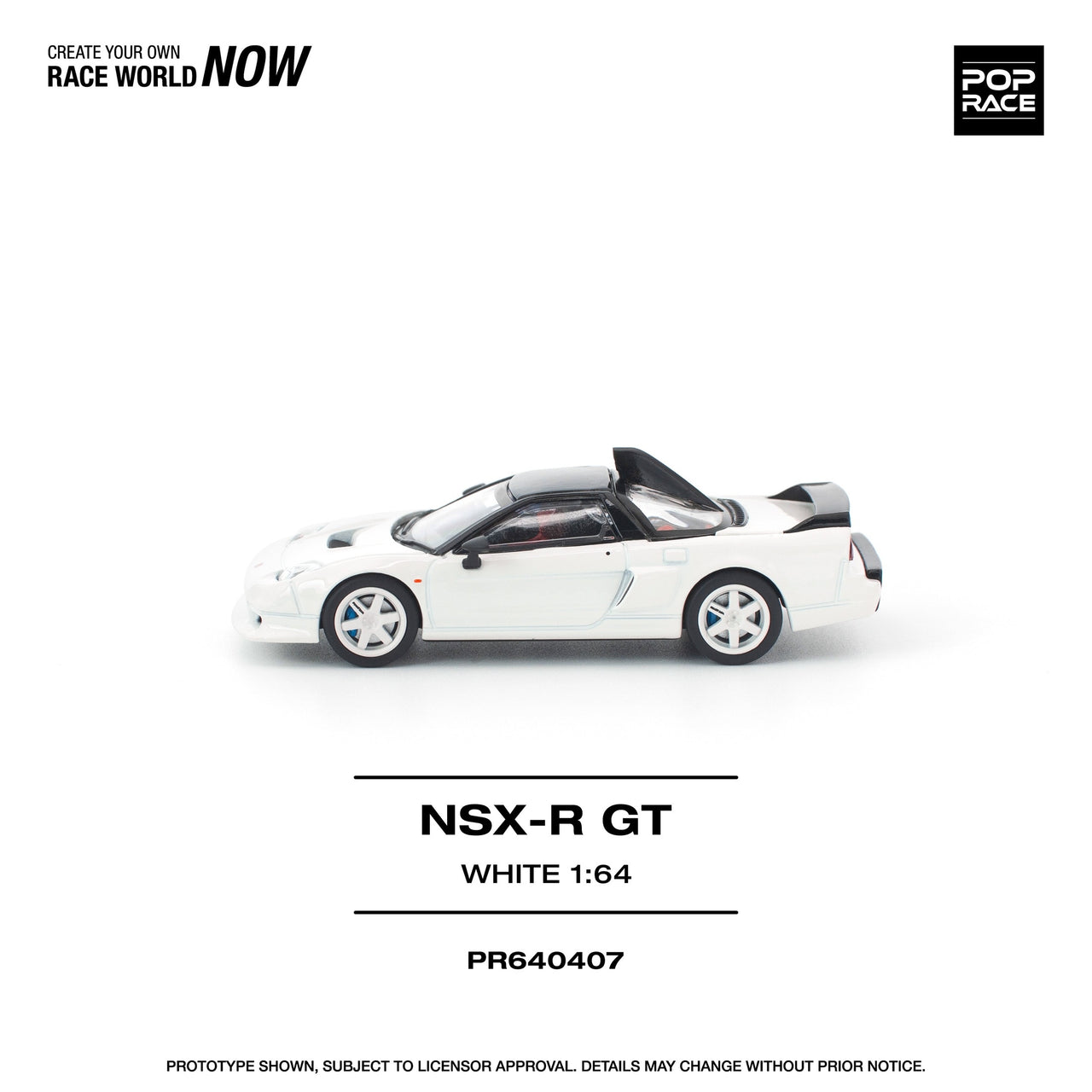 PRE-ORDER Pop Race 1:64 Honda NSX-R GT WHITE