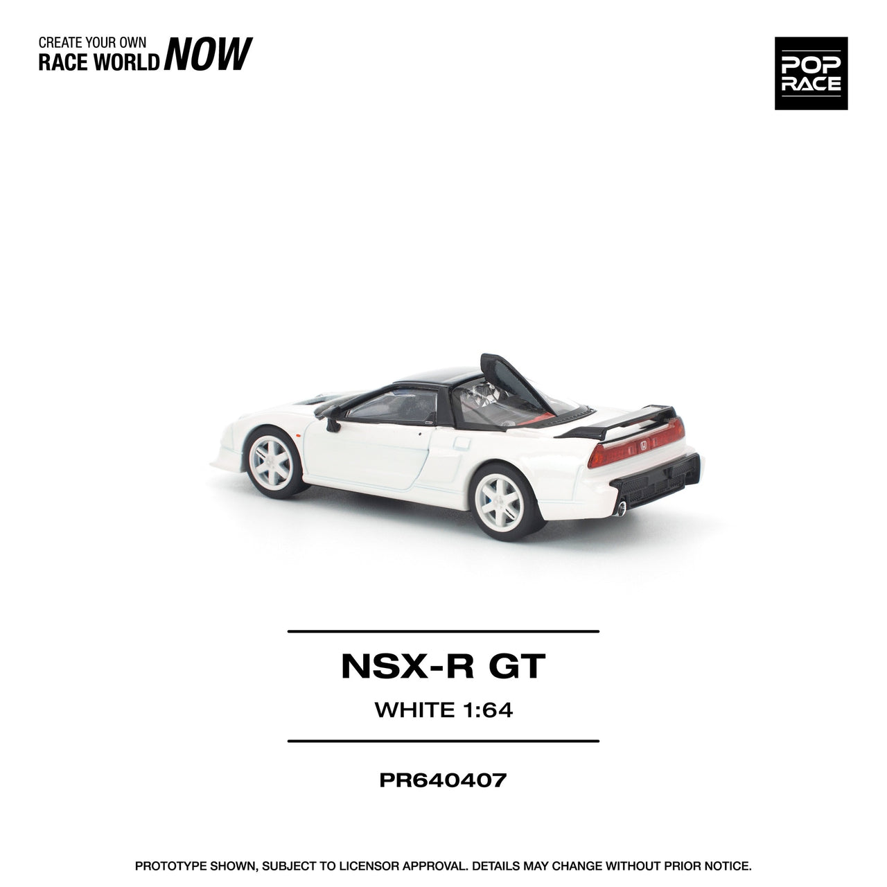 PRE-ORDER Pop Race 1:64 Honda NSX-R GT WHITE