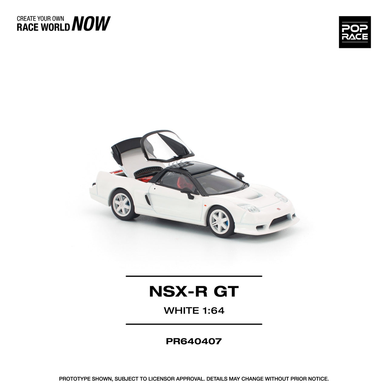 PRE-ORDER Pop Race 1:64 Honda NSX-R GT WHITE