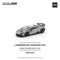 Thumbnail for PRE-ORDER Pop Race 1:64 LAMBORGHINI HURACAN STO GRIGIO ACHESO MATTE