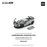 Thumbnail for PRE-ORDER Pop Race 1:64 LAMBORGHINI HURACAN STO GRIGIO ACHESO MATTE