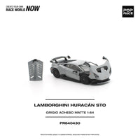 Thumbnail for PRE-ORDER Pop Race 1:64 LAMBORGHINI HURACAN STO GRIGIO ACHESO MATTE