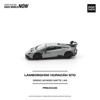 Thumbnail for PRE-ORDER Pop Race 1:64 LAMBORGHINI HURACAN STO GRIGIO ACHESO MATTE