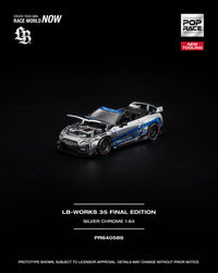 Thumbnail for PRE-ORDER Pop Race 1:64 LB-WORKS 35 FINAL EDITION SILVER CHROME NEW TOOLING