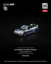 Thumbnail for PRE-ORDER Pop Race 1:64 LB-WORKS 35 FINAL EDITION SILVER CHROME NEW TOOLING