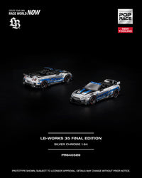 Thumbnail for PRE-ORDER Pop Race 1:64 LB-WORKS 35 FINAL EDITION SILVER CHROME NEW TOOLING