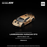 Thumbnail for PRE-ORDER Pop Race 1:64 Lamborghini HURACAN STO MATTE GOLD