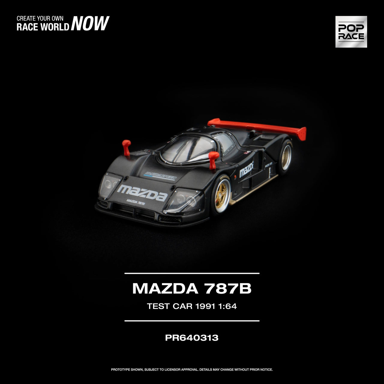 PRE-ORDER Pop Race 1:64 MAZDA 787B 1991, TEST CAR