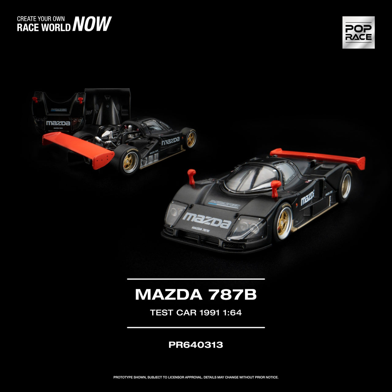 PRE-ORDER Pop Race 1:64 MAZDA 787B 1991, TEST CAR