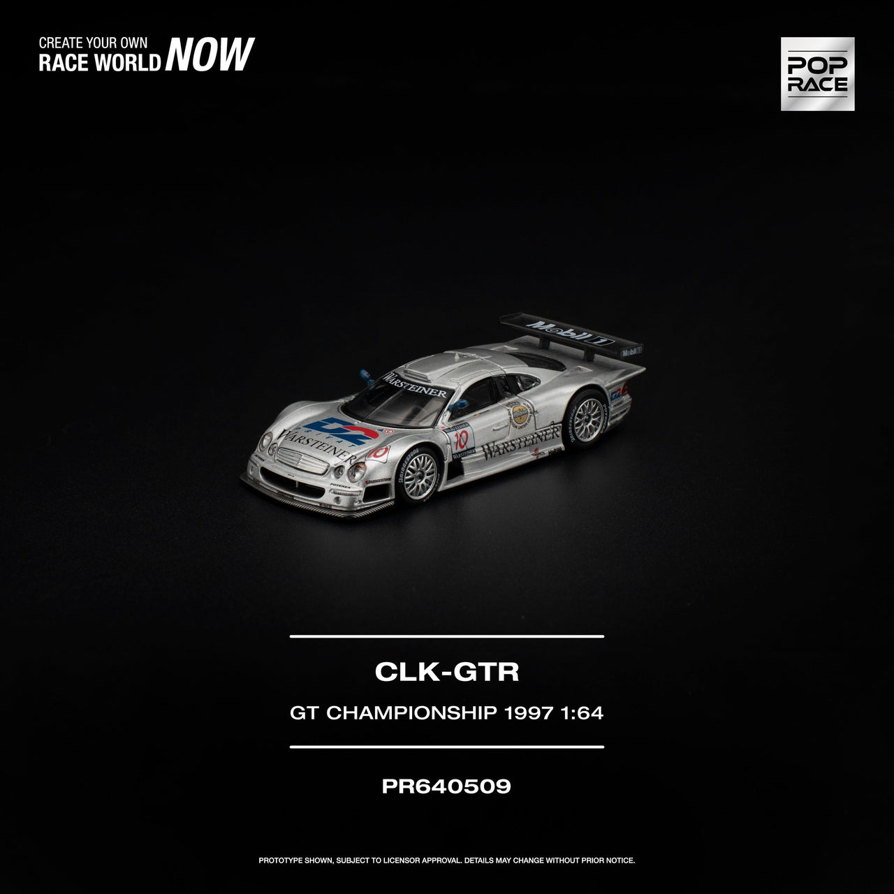 PRE-ORDER Pop Race 1:64 MERCEDES-BENZ AMG CLK GTR FIA GT CHAMPIONSHIP 1997