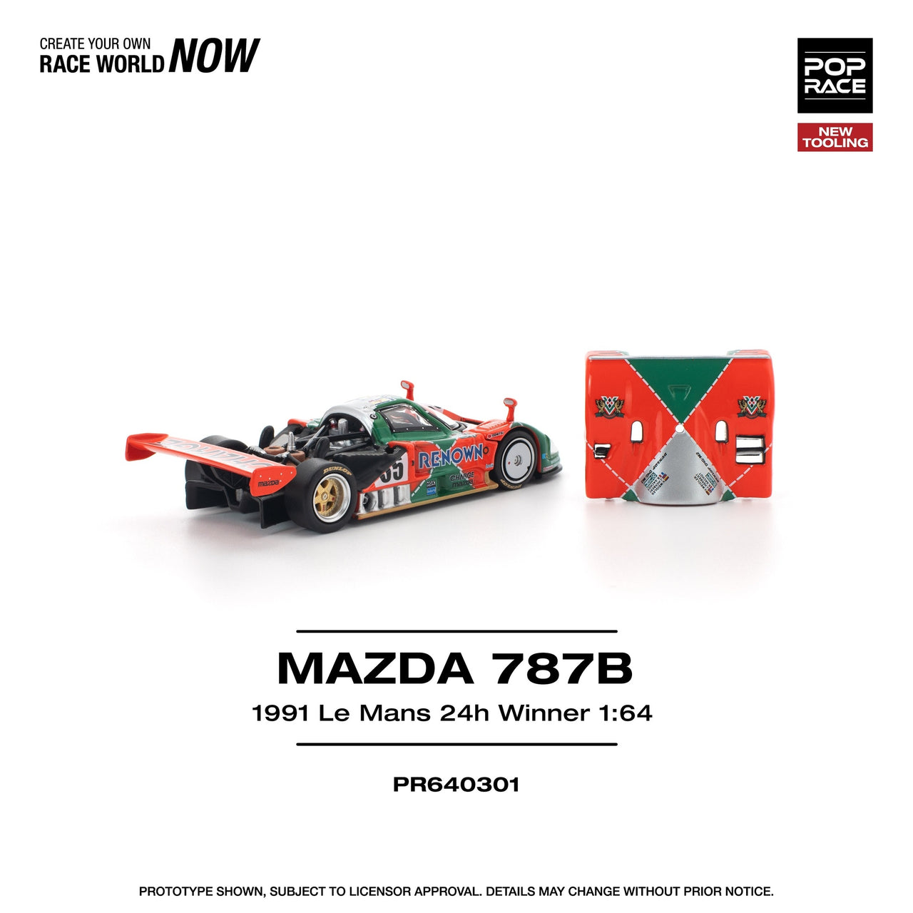 PRE-ORDER Pop Race 1:64 Mazda 787B 1991 LE MANS 24H WINNER