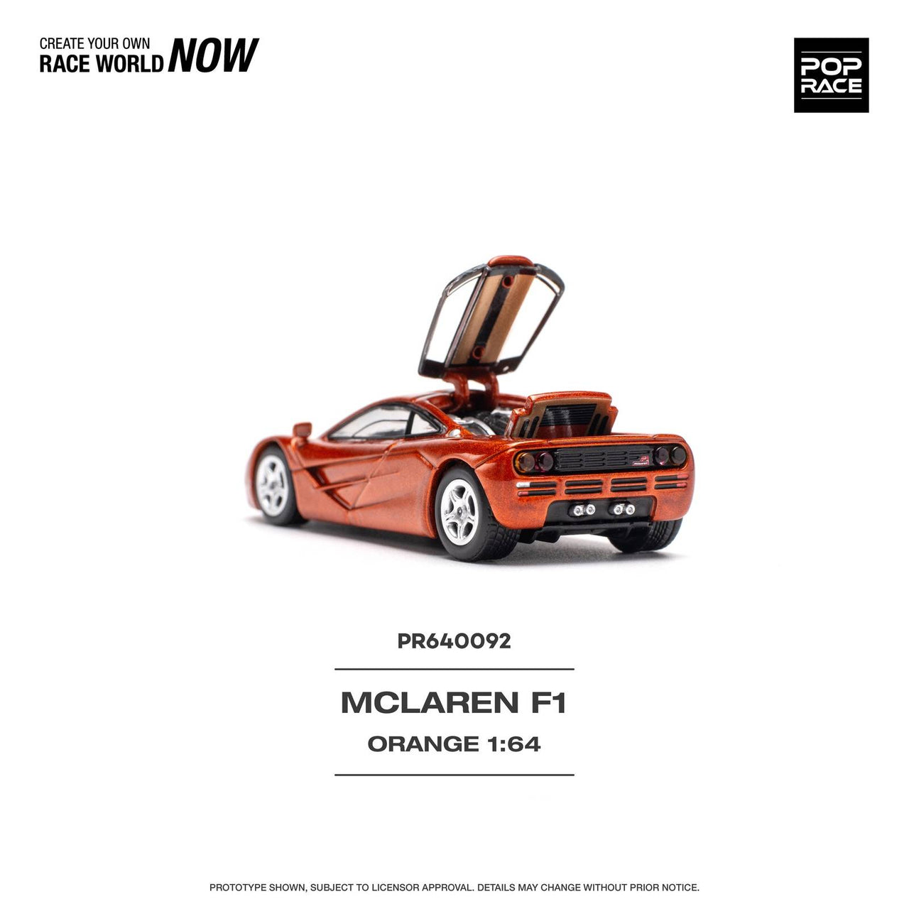 PRE-ORDER Pop Race 1:64 McLaren F1 Orange