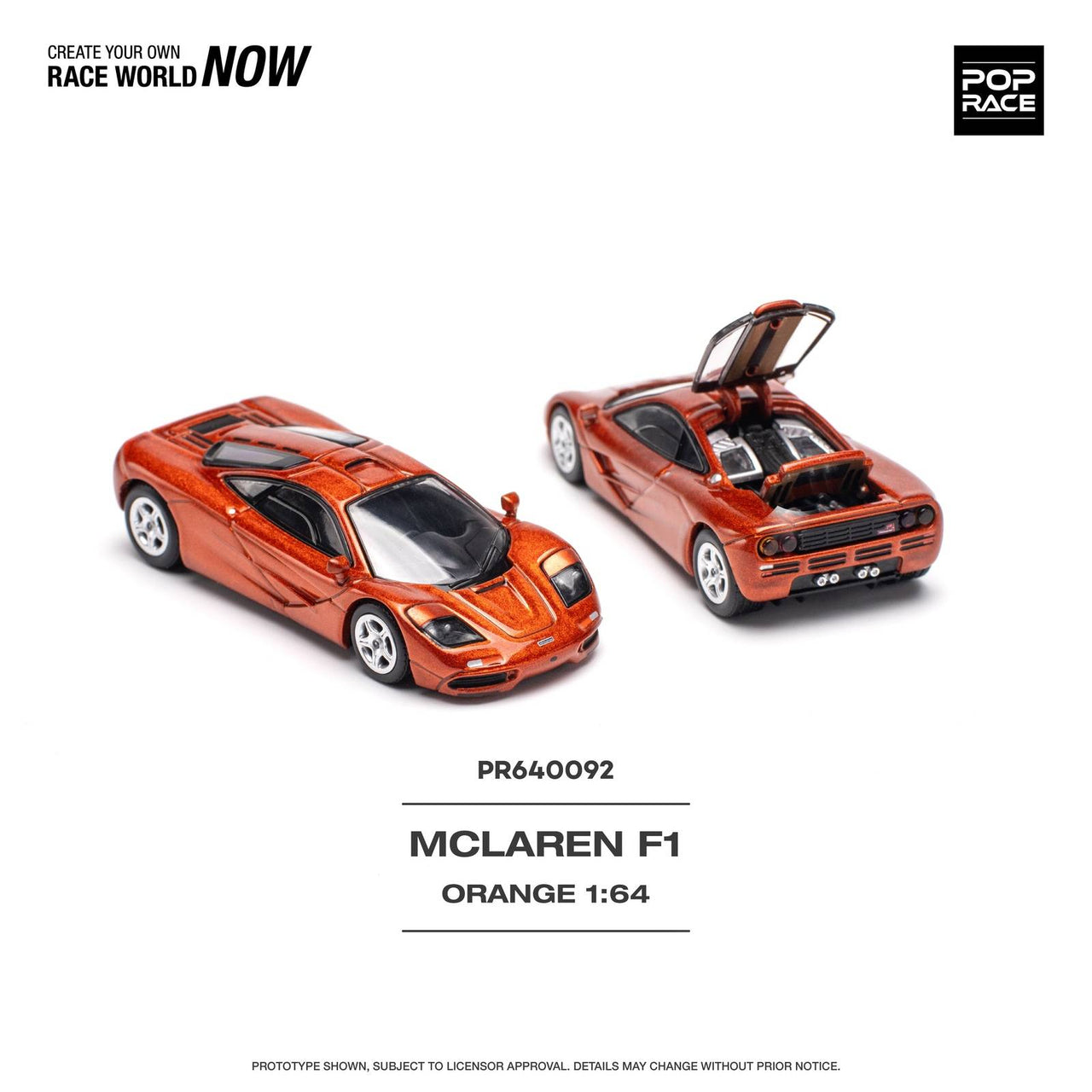 PRE-ORDER Pop Race 1:64 McLaren F1 Orange