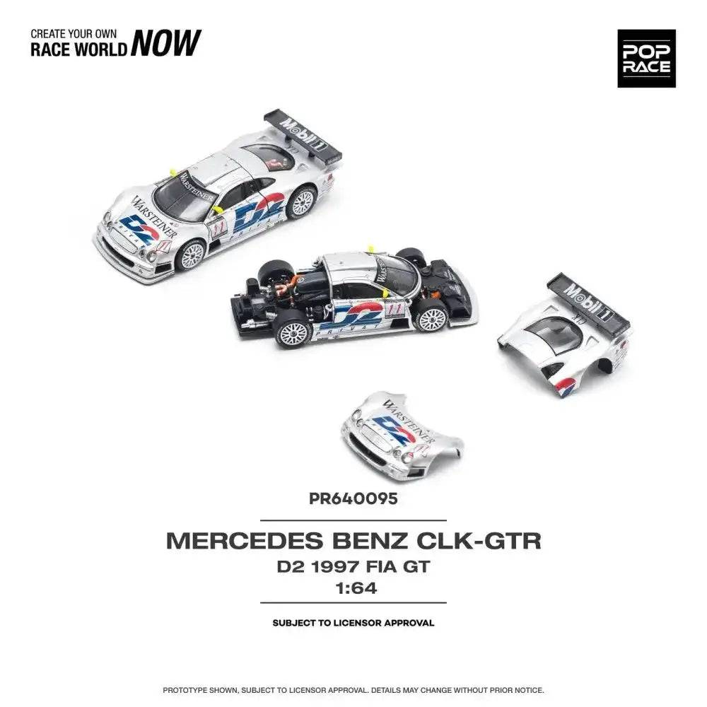 PRE-ORDER Pop Race 1:64 Mercedes-Benz CLK AMG GTR - 1997 FIA GT D2 Privat