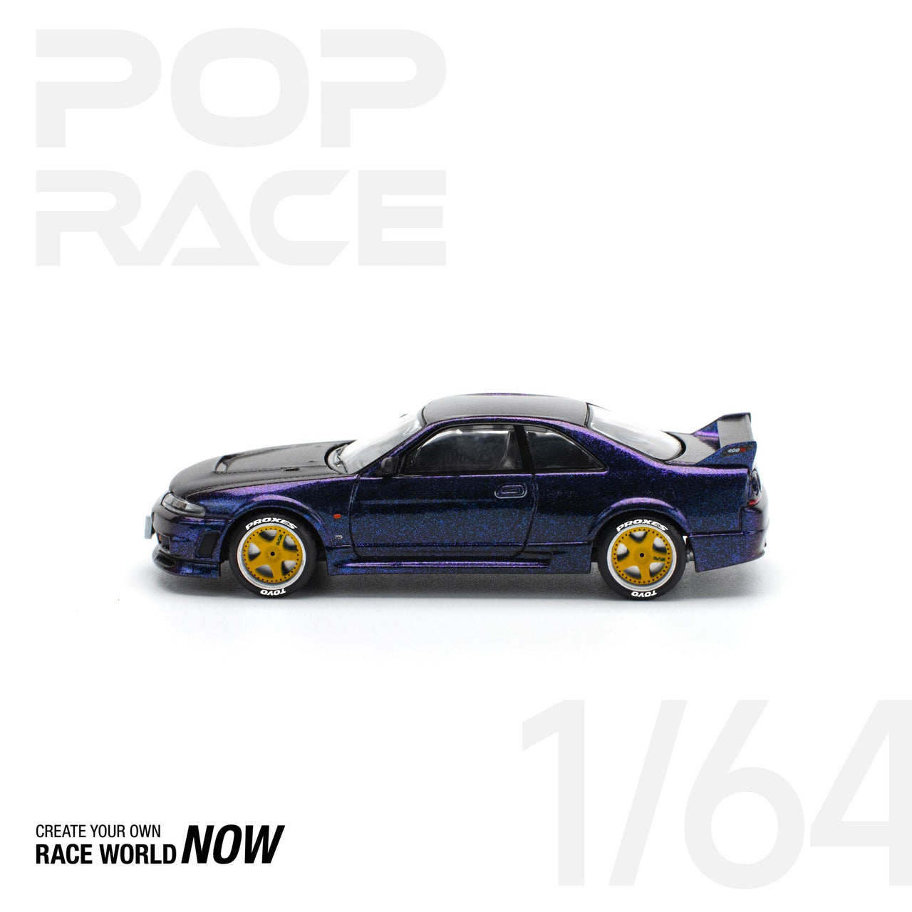 PRE-ORDER Pop Race 1:64 Nissan GT-R R33 NISMO - MIDNIGHT PURPLE