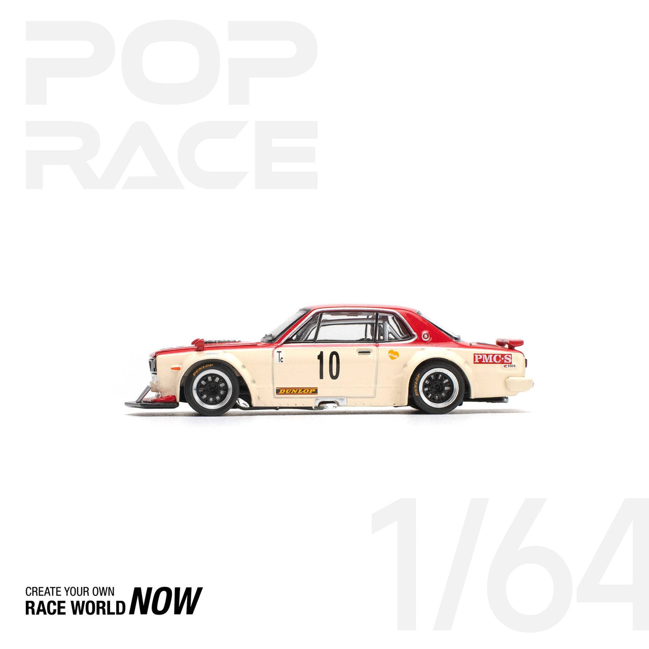 PRE-ORDER Pop Race 1:64 Nissan GT-R V8 DRIFT HAKOSUKA - WATANABE