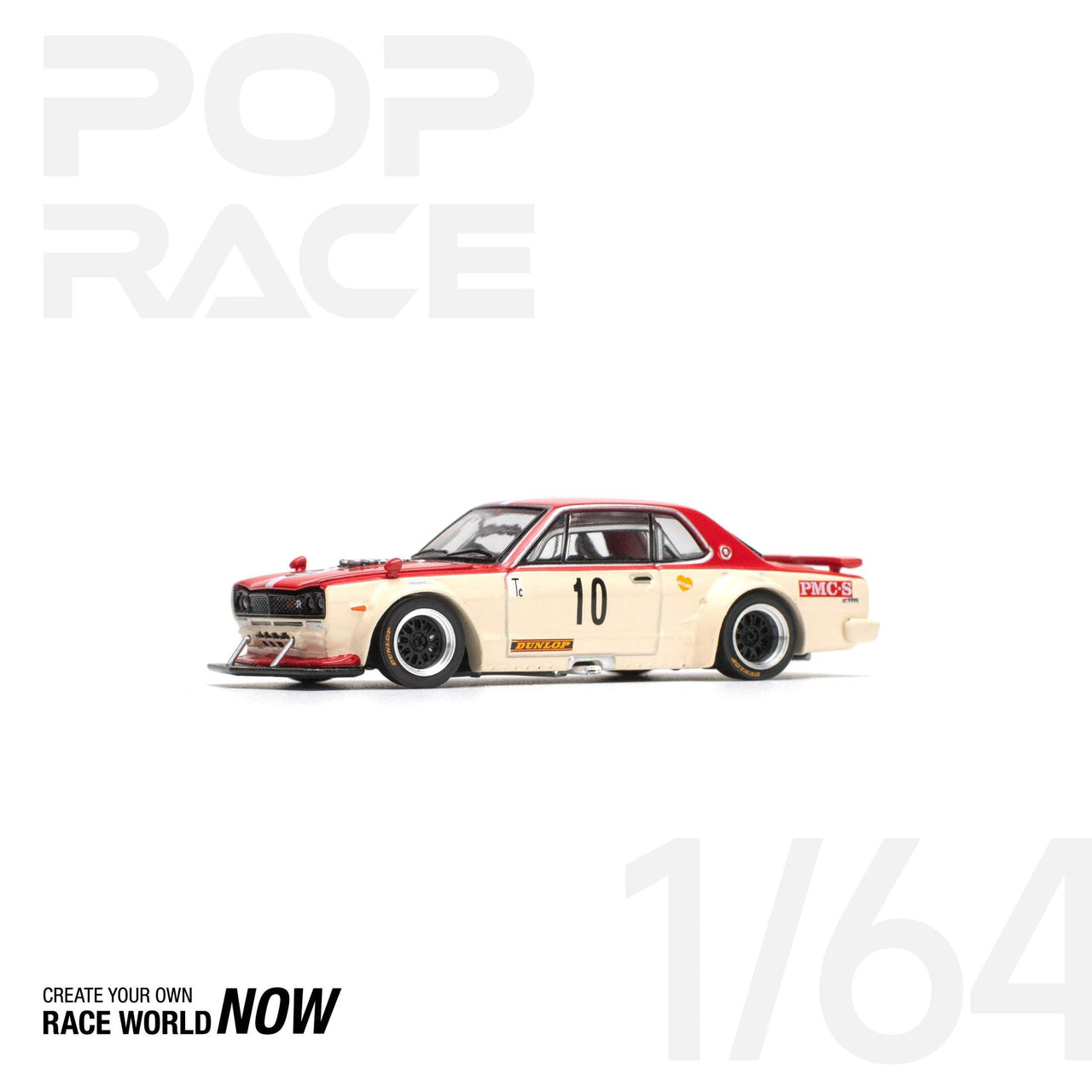 PRE-ORDER Pop Race 1:64 Nissan GT-R V8 DRIFT HAKOSUKA - WATANABE