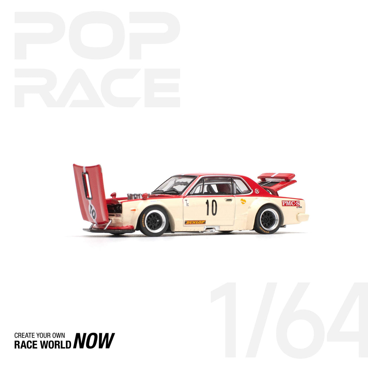 PRE-ORDER Pop Race 1:64 Nissan GT-R V8 DRIFT HAKOSUKA - WATANABE