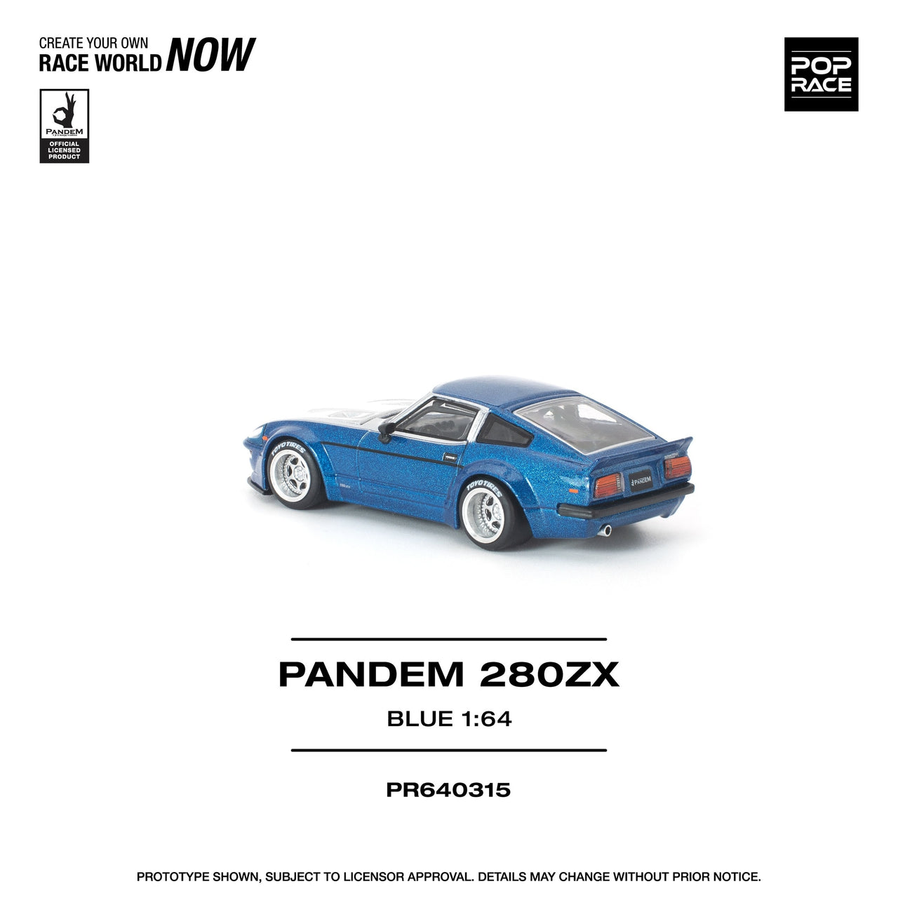 PRE-ORDER Pop Race 1:64 Nissan PANDEM 280ZX BLUE