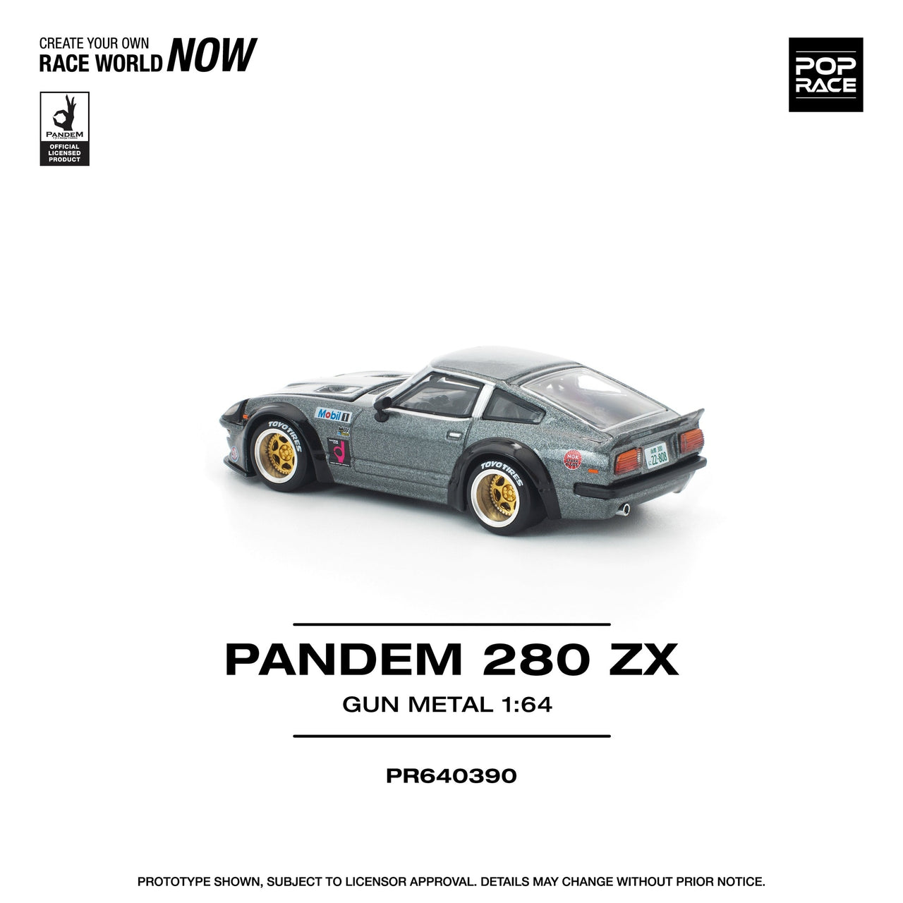 PRE-ORDER Pop Race 1:64 Nissan PANDEM 280ZX GUN METAL