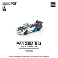 Thumbnail for PRE-ORDER Pop Race 1:64 Nissan PANDEM S13 White Purple