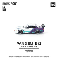 Thumbnail for PRE-ORDER Pop Race 1:64 Nissan PANDEM S13 White Purple