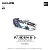 Thumbnail for PRE-ORDER Pop Race 1:64 Nissan PANDEM S13 White Purple