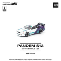 Thumbnail for PRE-ORDER Pop Race 1:64 Nissan PANDEM S13 White Purple