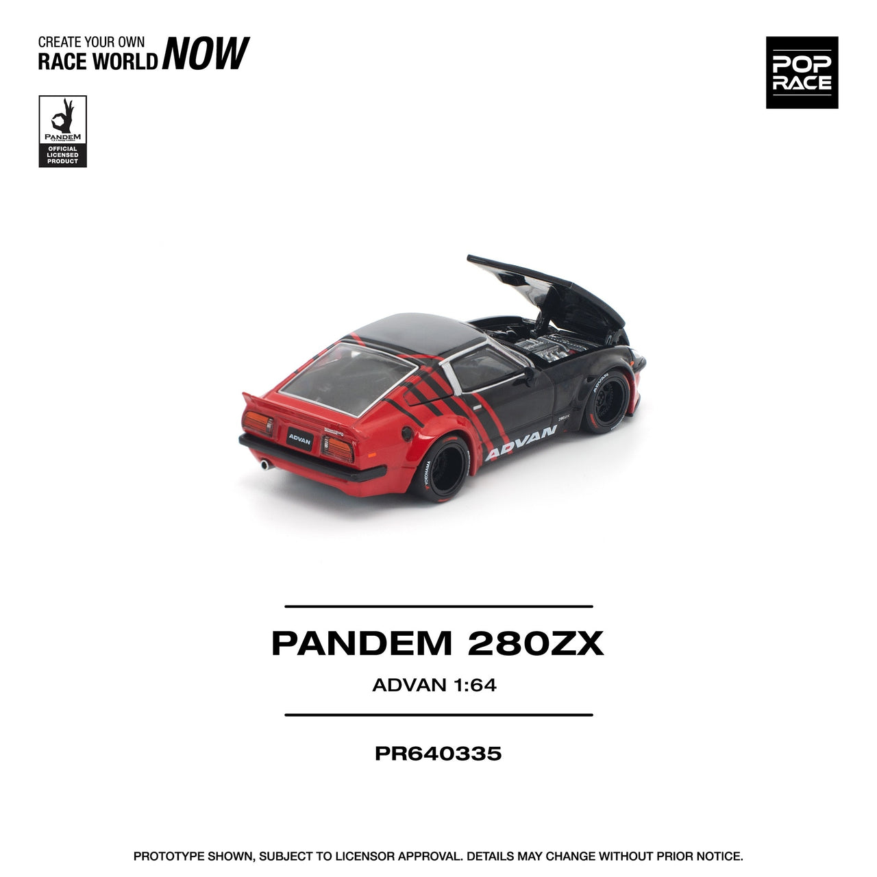 PRE-ORDER Pop Race 1:64 Nissan Pandem 280ZX Advan