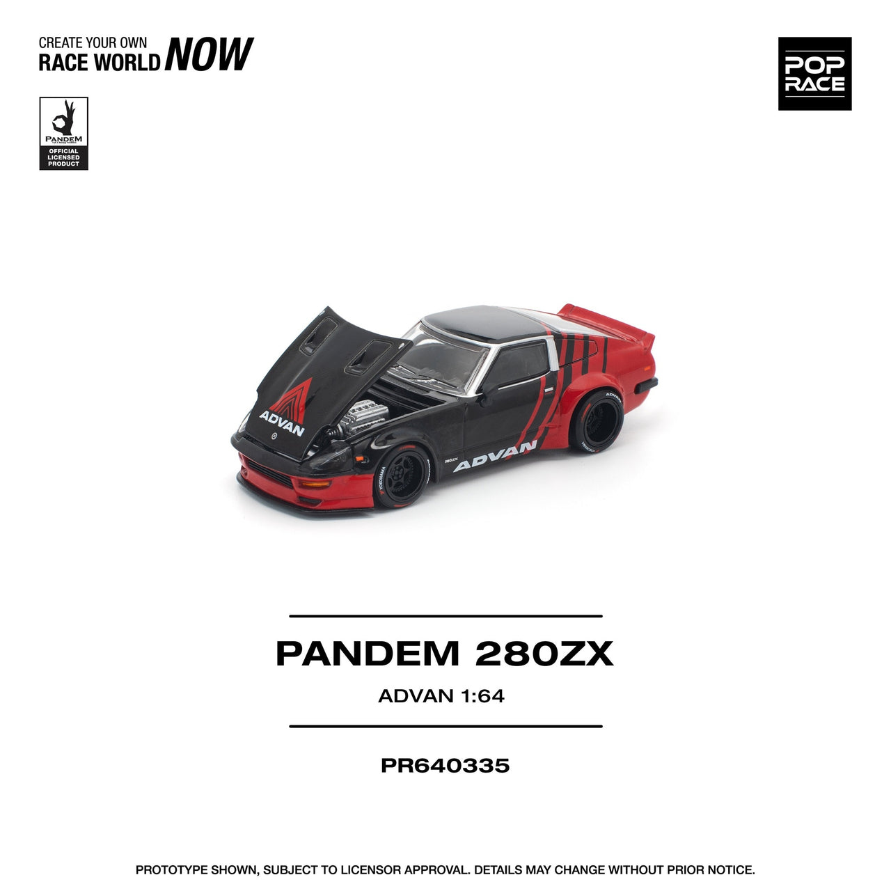 PRE-ORDER Pop Race 1:64 Nissan Pandem 280ZX Advan