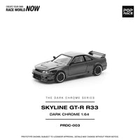 Thumbnail for PRE-ORDER Pop Race 1:64 Nissan R33 GTR DARK CHROME