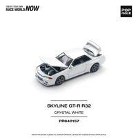 Thumbnail for PRE-ORDER Pop Race 1:64 Nissan Skyline GT-R R32 Crystal White