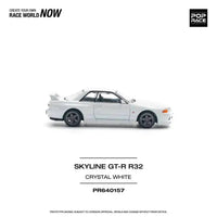 Thumbnail for PRE-ORDER Pop Race 1:64 Nissan Skyline GT-R R32 Crystal White