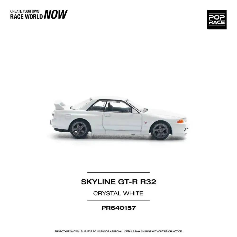 PRE-ORDER Pop Race 1:64 Nissan Skyline GT-R R32 Crystal White