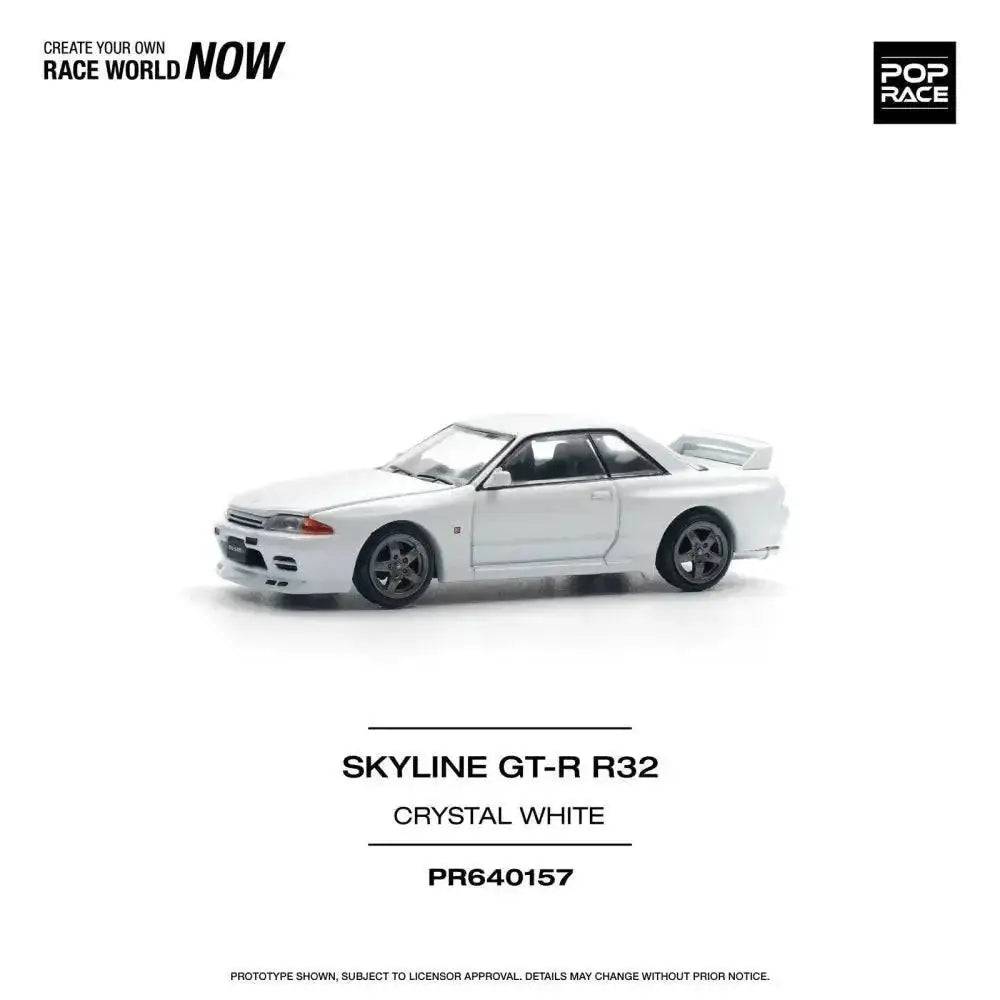 PRE-ORDER Pop Race 1:64 Nissan Skyline GT-R R32 Crystal White