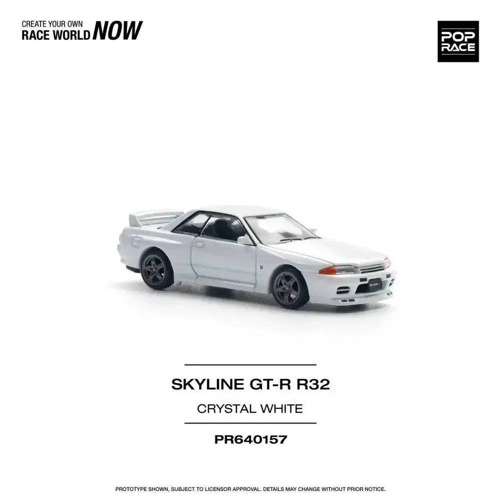 PRE-ORDER Pop Race 1:64 Nissan Skyline GT-R R32 Crystal White