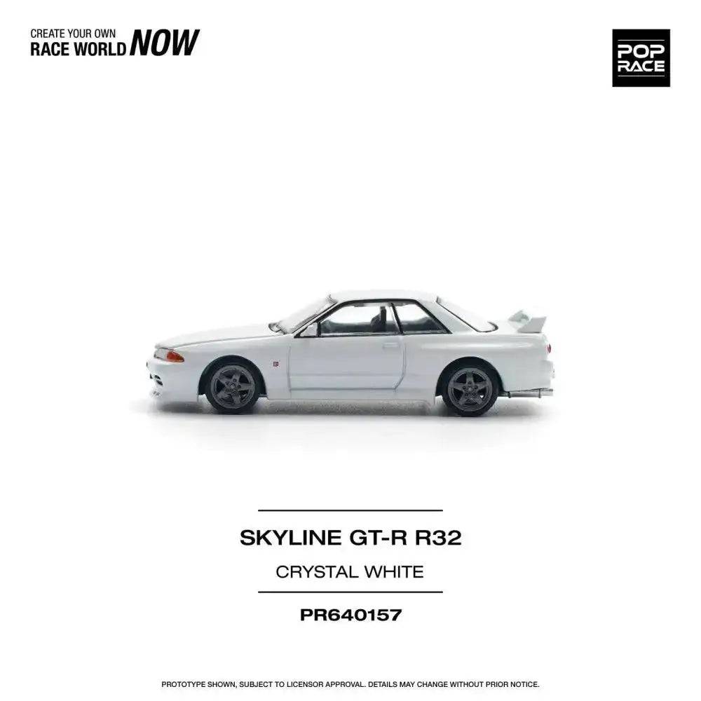 PRE-ORDER Pop Race 1:64 Nissan Skyline GT-R R32 Crystal White